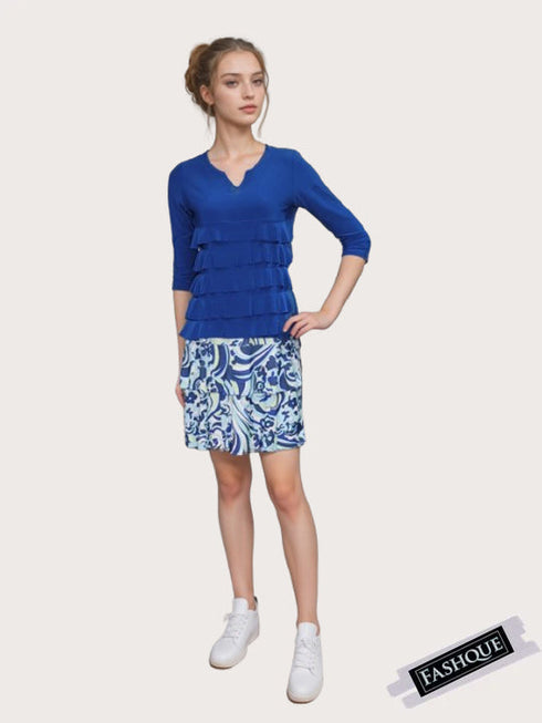2 Tier DIGITAL PRINT SKORT with the Ruffle in the center SH2001